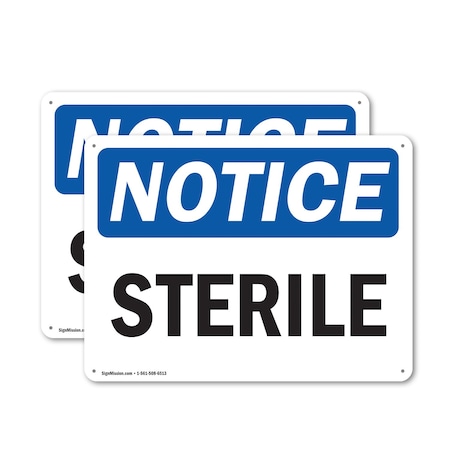 Signmission Sterile, 10 in W x Rectangle, Plastic OS-2PACK-NS-P-710-L-18464